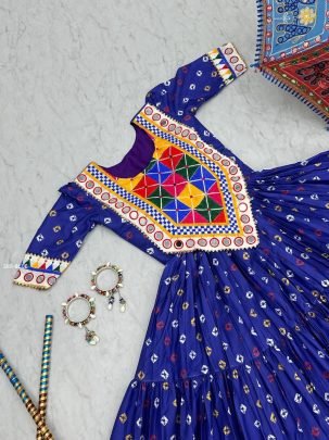 Navratri Special Beautiful blue Gown