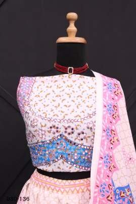 Navratri Special Digital Print Muslin Cotton Lehenga Choli