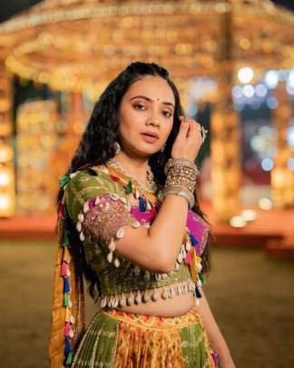 Navratri Special Multi Color Lehenga With Elegent Real Mirror Work