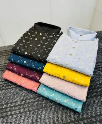 Navy Blue Color Exclusive Mens Traditional Kurta Collection