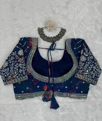 Navy Blue party wear Designer Georgette Lehenga Choli Dupatta