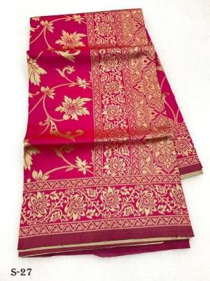 New Arrival Banarasi Soft Silk Pink Saree