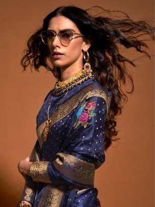 New Arrival Branded Dark Green Floral Printed Satin Silk Saree For Women