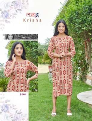 New Arrival By Rung Krishna Printed Rayon Kurtis