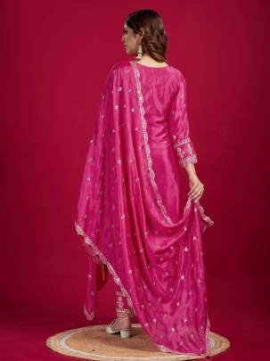 New Arrival Chinon Silk Three Piece Suits For Wedding