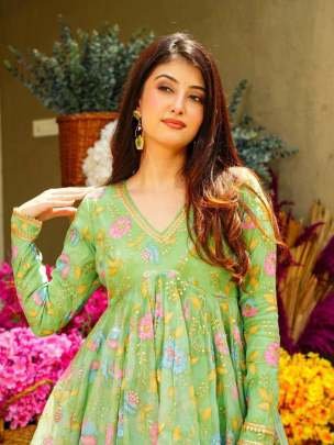 New Arrival Fancy Tabby Organza Alia Cut Sharara Suits