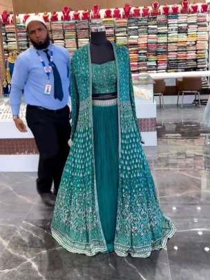 New Arrival Georgette Party Wear Lehenga Koti Blouse Set