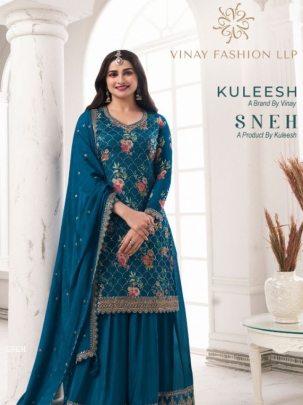 New Arrival Kuleesh Sneh Embroidery Ready Made Suit From Fab Funda