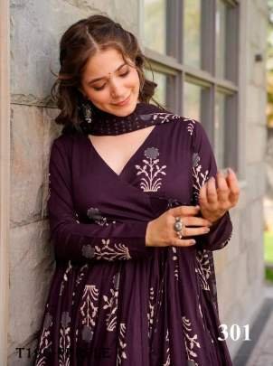 New Beautiful Purple Pure Muslin With Digital Print Kurti Dupatta Set