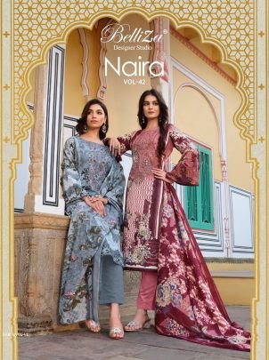 New Collection Cotton Digital Print NAIRA VOL 42 By Belliza Designer Studio