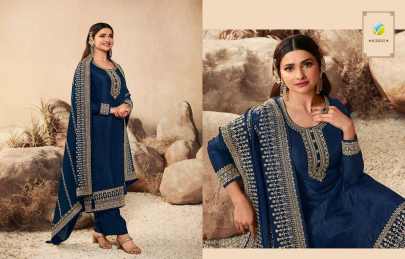 New Collection Geet 2 By Kaseesh Embroidery Dola Silk Dress Material