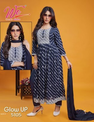 New Collection Glow Up Rayon Kurti Pant Dupatta Set