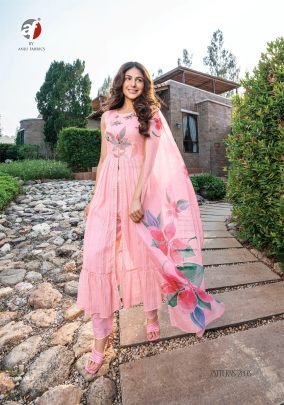 New Collection PATTERNS VOL 2 Mul Cotton Front Slit Kurti Pant Dupatta Set