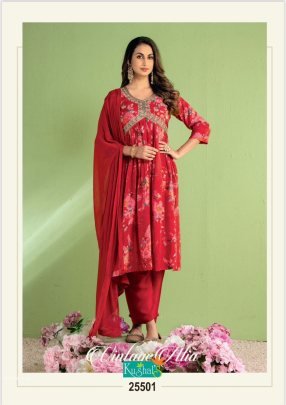 New Collection VINTAGE ALIA Chanderi Naira Cut Suit From Fab Funda