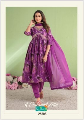 New Collection VINTAGE ALIA Chanderi Naira Cut Suit From Fab Funda