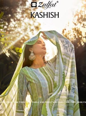new collection zulfat kashish pure cotton dress material from fab funda