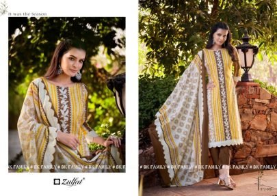 new collection zulfat kashish pure cotton dress material from fab funda