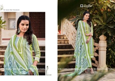 new collection zulfat kashish pure cotton dress material from fab funda