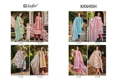 new collection zulfat kashish pure cotton dress material from fab funda