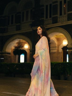 New Designer Digital Printed Saree With Blouse