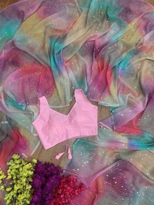 New Designer Digital Printed Saree With Blouse