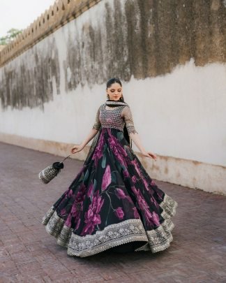 New Designer Party Gown   Dupatta Set 