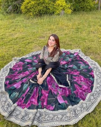 New Designer Party Gown   Dupatta Set