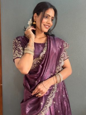 New Designer Purple Festive Wear Lehenga choli