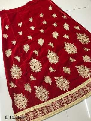 New Embroidery Work  Silk Red Lehenga Choli