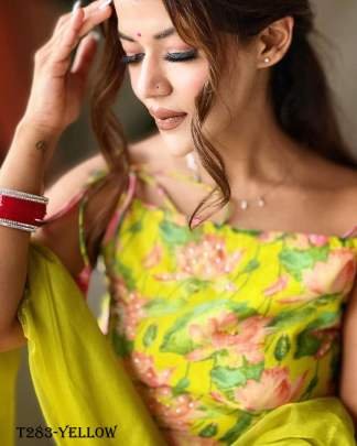 New Fancy Yellow Georgette Sharara Set With Dupatta