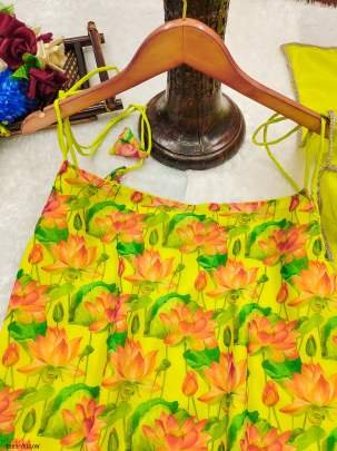 New Fancy Yellow Georgette Sharara Set With Dupatta