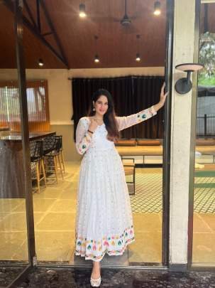 New Heavy Faux Georgette Anarkali Suit Set