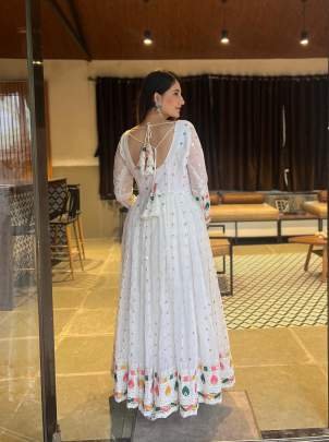 New Heavy Faux Georgette Anarkali Suit Set