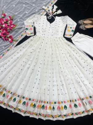 New Heavy Faux Georgette Anarkali Suit Set