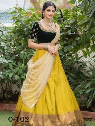 New Kanjivaram Silk Mustard saree