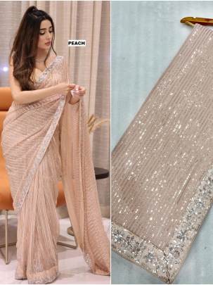 New Launched DF 60 Gram Georgette Sequence Saree