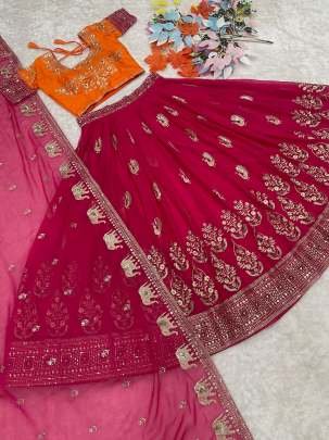 New Launching Embroidery Sequence Work Bridal Lehenga Choli