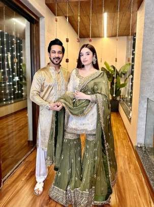 New Launching Party Wear Heavy Embroidery Work Chinon Sharara Suits