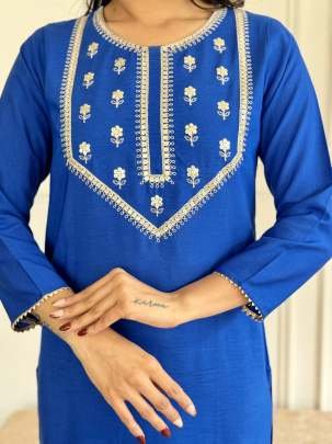 New Launching Straight Viscose Kurti Set With Gajii Silk Printed Dupatta Sets