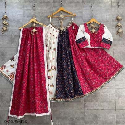 New Launching White Silk Lehenga Choli With Dupattta