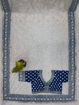 New Party wear Heavy Tissue Silk Saree With matching blouse