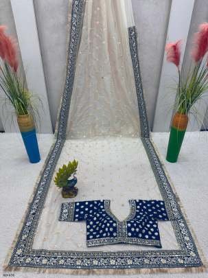 New Party wear Heavy Tissue Silk Saree With matching blouse