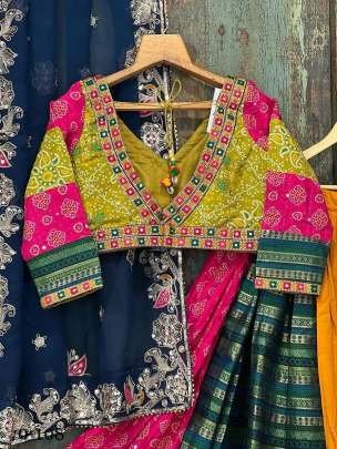 New Printed Muslin Cotton Mix Colour Lehenga Choli