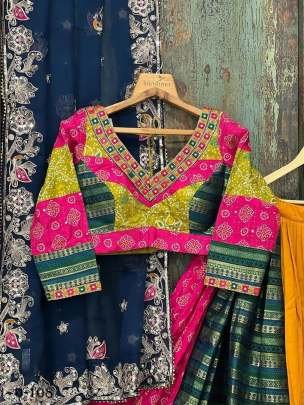 New Printed Muslin Cotton Mix Colour Lehenga Choli