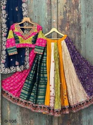 New Printed Muslin Cotton Mix Colour Lehenga Choli