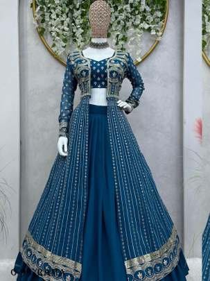 New Quality Design Georgette Rama Lehenga Choli
