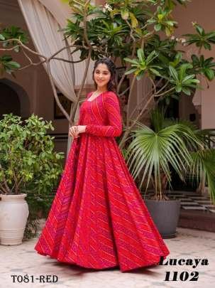 New Red Rayon Georgette 3 Piece Indo Western Suit