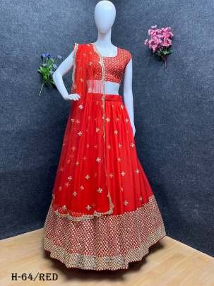 New Special Red Georgette Lehenga Choli With Dupatta