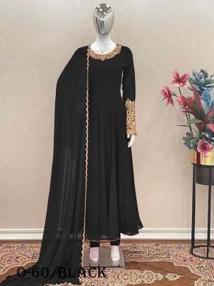 New Stylish Black Anarkali Gown