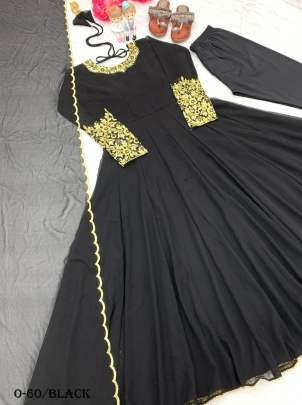 New Stylish Black Anarkali Gown